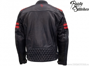 Motorcycle Jacket Rusty Stitches Jari Navy-Red (Navy-Red) - Rusty Stitches