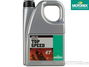 Motorex Top Speed 4T olie - volledig synthetisch 15W50 4L