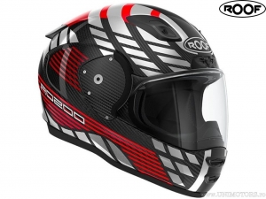 Motorhelm Roof RO200 Carbon Speeder Rood-Zilver (rood-zilver) - Dak