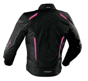 Motorjack voor dames Touring Seventy model SD-JT36 kleur: zwart/roze - Zwart/roze, L