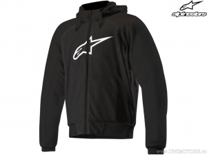 Motorrad Street Chrome Sport Kapuzenpullover (Schwarz) - Alpinestars