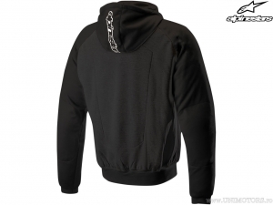 Motorrad Street Chrome Sport Kapuzenpullover (Schwarz) - Alpinestars