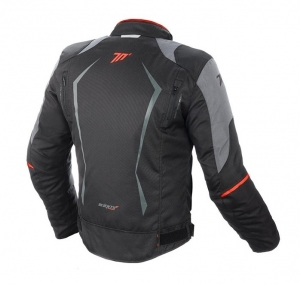 Motorradjacke für Herren Racing Seventy Sommer/Winter Modell SD-JR47 Farbe: Schwarz/Rot - Schwarz/Rot, XXXL