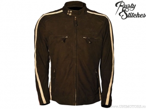 Motorradjacke Rusty Stitches Billy Nubuck Brown - Rusty Stitches