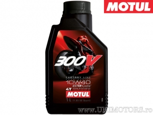 Motul 300V olie - 100% synthetisch 10W40 1L