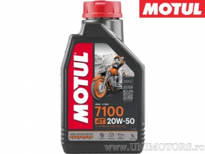 Motul 7100 Oil - 100% Synthetic 20W50 4T 1L