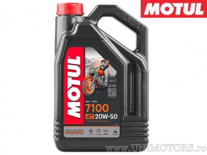 Motul 7100 Oil - 100% Synthetic 20W50 4T 4L