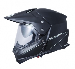 MT Synchrony Duo Sport Offroad-Motorradhelm in mattem Schwarz mit Visier (integrierte Sonnenbrille)