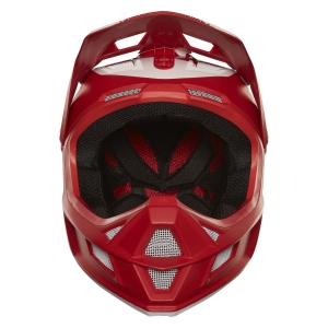 MTB-Casco Rampage Pro Carbon Moth rojo/blanco: Tamaño - L