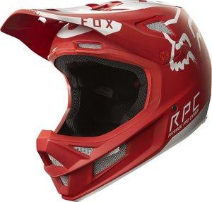 MTB-Casque Rampage Pro Carbon Moth rouge/blanc: Taille - L