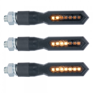 NightStrider Motorcycle Sequential Turn Signals (103x15x12mm) - Set - Oxford