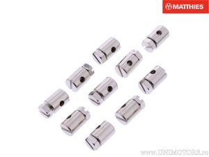 Nipple with screw set 10 pieces length: 9.0mm - hole diameter: 2.5mm - hole diameter: 7.0mm - JM