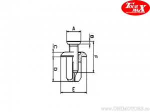 Nit plastic for hole diameter 6.0mm set of 10 pieces - Kawasaki ER-6F 650 A / Z 1000 A / ZX-6R 600 G / ZX-6R 600 J - TourMax