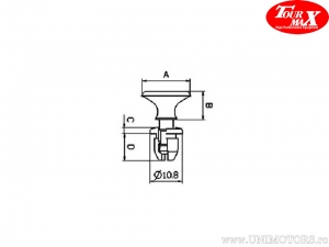 Nit plastic for hole diameter 7.6mm set of 10 pieces - Honda CBR 1000 / CBR 600 / FES 250 / FMX 650 / GL 1800 / NTV 650 - TourMa