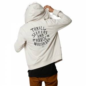 NO CONTEST ZIP FLEECE [VIN WHT]: Taglia - L