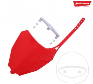 Number plate holder Polisport red - Honda CR 125 R ('02-'07) / Honda CR 250 R ('02-'07) - JM