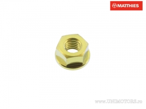 Nut with collar Pro Bolt M5 x 0.80 mm gold titanium - JM