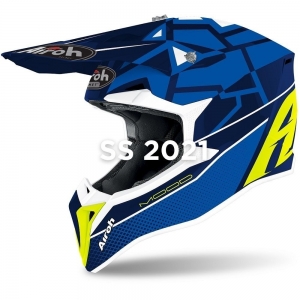 Offroad helm Airoh voor kinderen WRAAP YOUTH MOOD BLUE GLOSS: Maat - XXS