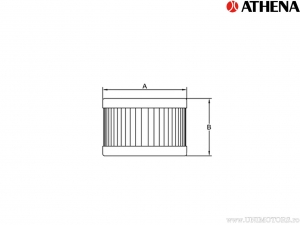 Oil filter (diameter 50mm / height 35mm) - Honda ATC ES Big Red/SX250 / ATV350X / VT125C Shadow / XLV125 Varadero - Athena