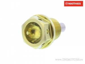 Olieaftapplug met magneet Pro Bolt M14 x 1.25 x 12 mm gouden titanium - JM