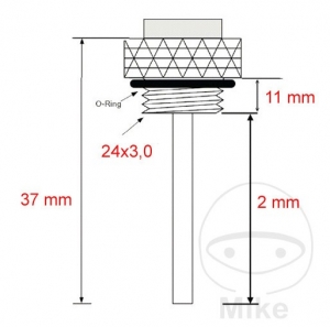 Olietemperatuurmeter - Triumph Bonneville 800 ('01-'06) / Bonneville 800 T100 ('03-'04) / Bonneville 865 EFI T100 ('08-09) - JM