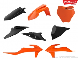 Orange/Schwarzer Plastik-Satz - KTM SX 125 / SX 150 / SX 250 / SX-F 250 ie / SX-F 350 ie / SX-F 450 ie ('19-'22) - Polisport