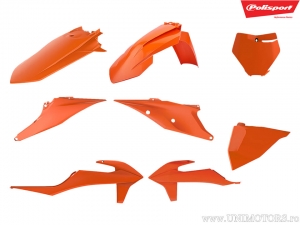 Oranges Plastik-Set - KTM SX 125 / SX 150 / SX 250 ('19-'20) / SX-F 250 ie 4T / SX-F 350 ie 4T ('19) - Polisport