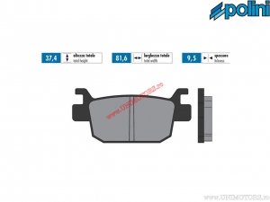 Original rear brake pads (81.6x37.4x9.5mm) - 1740082.S - Polini