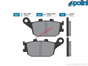 Original rear brake pads (86x40x9mm) - Polini