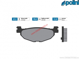 Original rear brake pads (99.8x37.3x12mm) - Polini