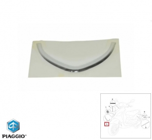 Ornamento cromado de carenado frontal - Piaggio Fly ('07-'14) 50-100-125-150cc - Piaggio