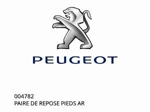 PAIR OF FOOTRESTS REAR - 004782 - Peugeot