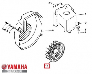 Paleta chłodzenia silnika - Aprilia Amico / Rally / SR / Malaguti F10-F15 / MBK Booster / Nitro / Yamaha Aerox / NeoS 2T 50cc -