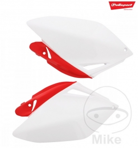 Panels latéraux blancs - rouges Polisport - Honda CRF 250 R ('06-'09) - JM