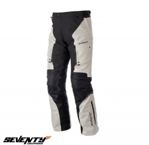 Pantalon Moto Touring Unisexe Seventy Printemps/Hiver Modèle SD-PT1S Couleur: Noir/Gris (Version Courte SD-PT1) - Noir/Gris, S