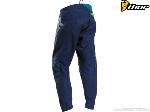 Pantalones de Enduro/Cross Juveniles (Niños) Sector Blade (Azul Marino/Verde Amarillento) - Thor