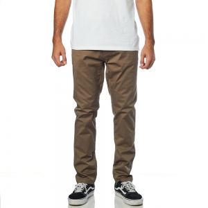 Pantaloni casual Chino elasticizzati [Marrone]: Taglia - 33