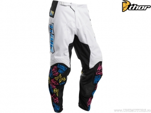 Pantaloni Enduro/Cross Giovanili (Bambini) Pulse Fast Boyz (Bianco) - Thor