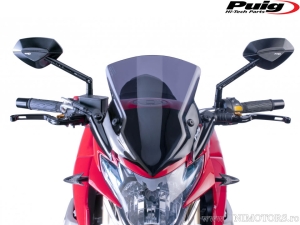 Para-brisa de corrida Puig naked fumê escuro - Suzuki GSR 750 ('11-'13) / GSR 750 Z ('14-'15) / GSR 750 UE ('11-'13) - Puig