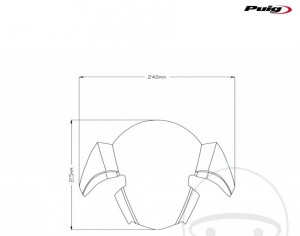 Para-brisa esportivo fumê escuro - Ducati Monster 937 ABS ('21-'22) - JM