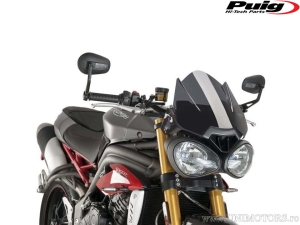 Para-brisa racing Puig naked fumado escuro - Triumph Street Triple 765 R ABS ('17-'20) / Street Triple 765 RS ABS ('17-'20) - Pu