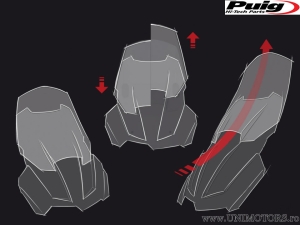 Parabrezza Touring Puig New Generation per Naked Fumè - Yamaha MT-07 700 ('14-'16) / MT-07 700 A ABS ('14-'16) - Puig