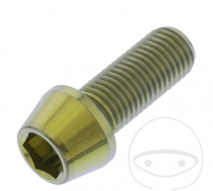 Parafuso cônico Pro Bolt M10 x 1.25 x 25 mm inox A4 dourado - JM