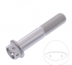 Parafuso capa hexagonal Pro Bolt M10 x 1.25 x 50 mm alumínio prateado para motocicletas de corrida - JM