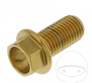 Parafuso com cabeça hexagonal Pro Bolt M10 x 1.25 x 20 mm em aço inoxidável A4 dourado - JM