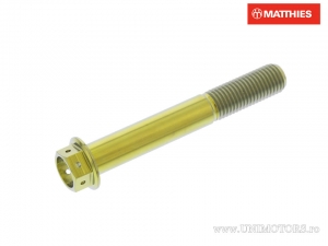 Parafuso de tampa hexagonal Pro Bolt M10 x 1.25 x 70 mm titânio Racing dourado - JM