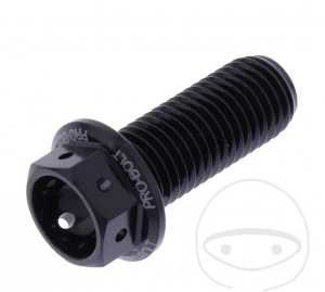 Parafuso tampa hexagonal Pro Bolt M10 x 1.25 x 25 mm alumínio preto de corrida - JM