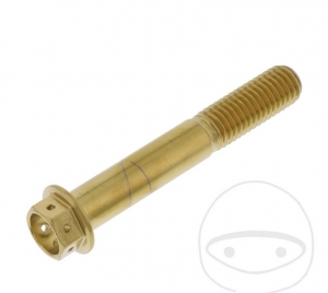 Parafuso tampa hexagonal Pro Bolt M10 x 1.25 x 70 mm em aço inoxidável A4 Racing dourado - JM