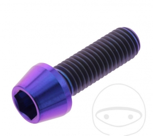 Parafuso tampa redonda cônica Pro Bolt M10 x 1.50 x 30 mm aço inoxidável A4 violeta - JM