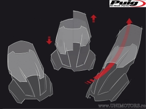 Parbriz touring Puig New Generation naked transparent - BMW F 750 850 GS ABS - GS ABS DTC - GS ABS ESA ('18-'19) - Puig